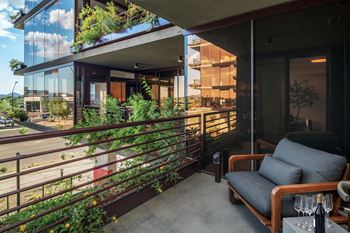 Private terraces with optima’s signature vertical landscaping system